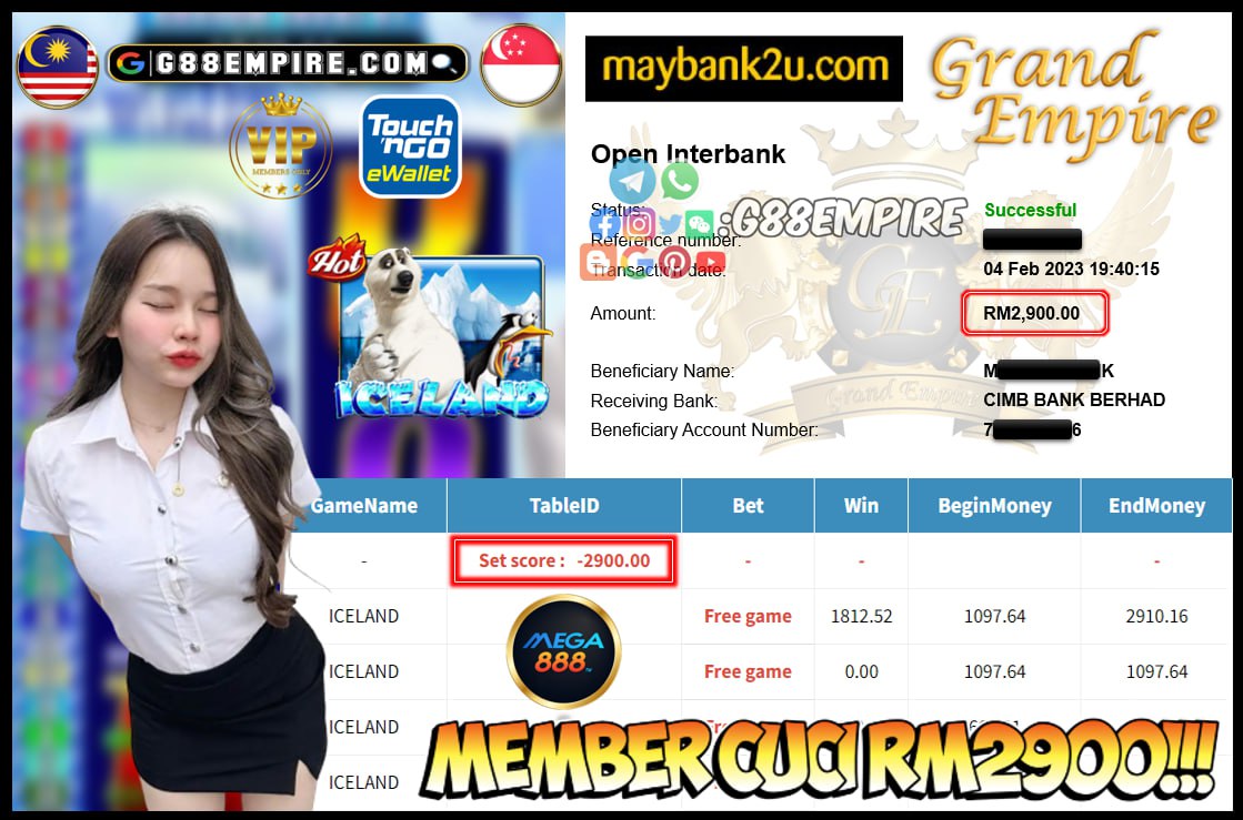 MEGA888 ICELAND CUCI RM2900!!!