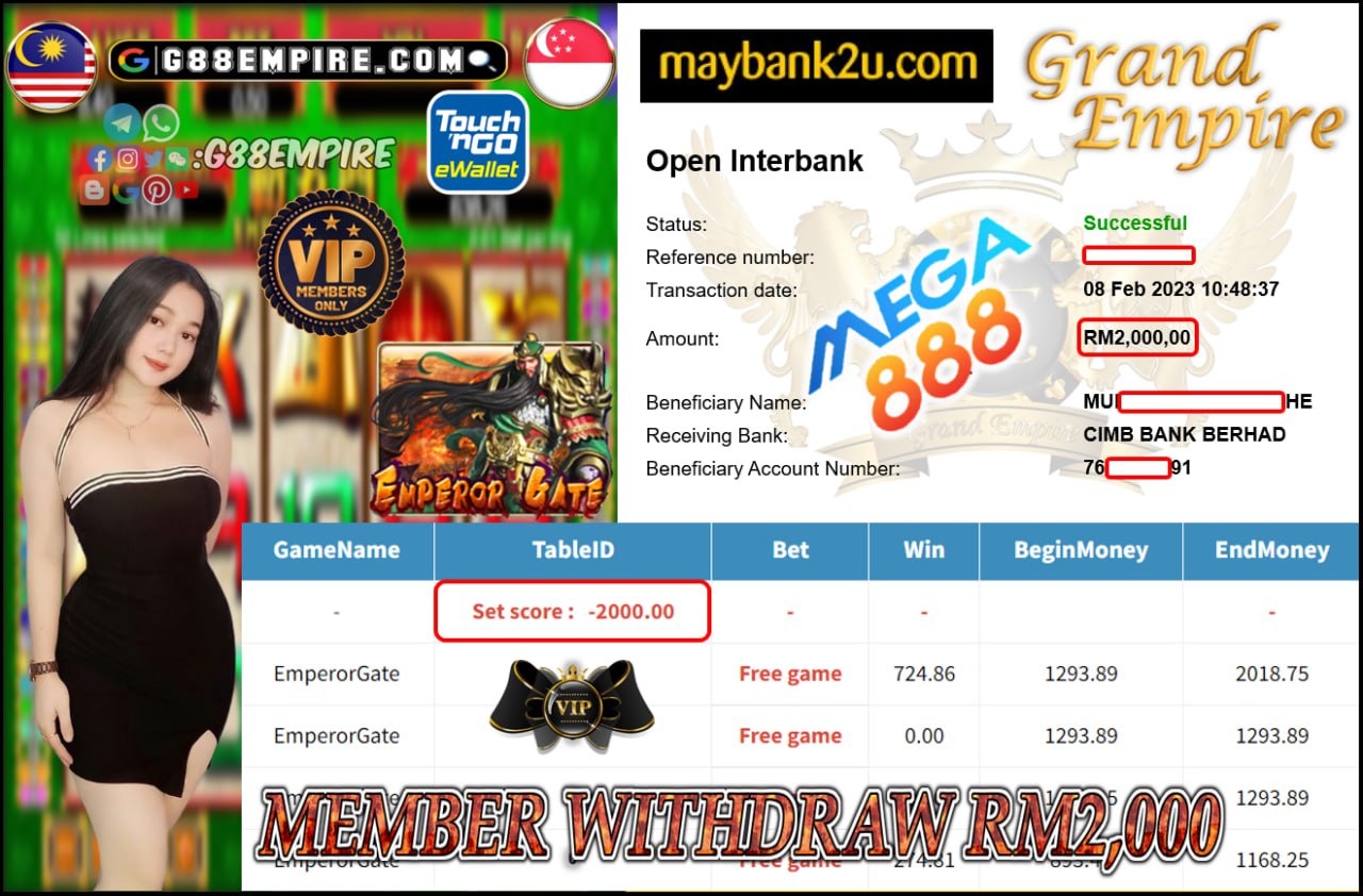 MEGA888 - EMPERORGATE CUCI RM2,000