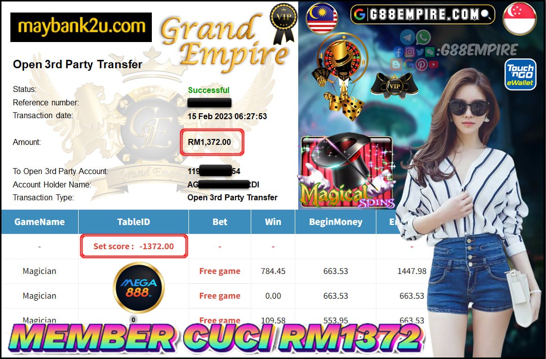 MEGA888 MAGICAL SPIN CUCI RM1372 !!!!