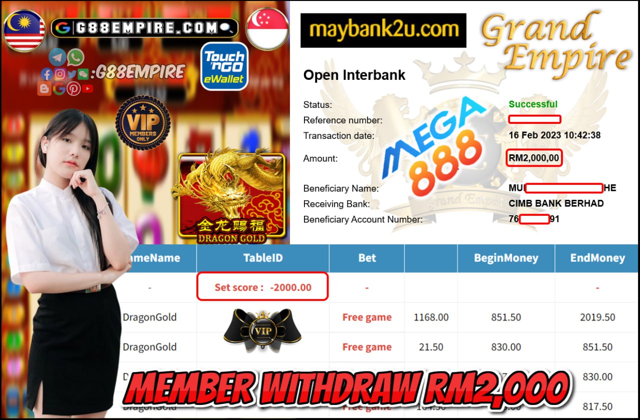 MEGA888 - DRAGONGOLD CUCI RM2,000