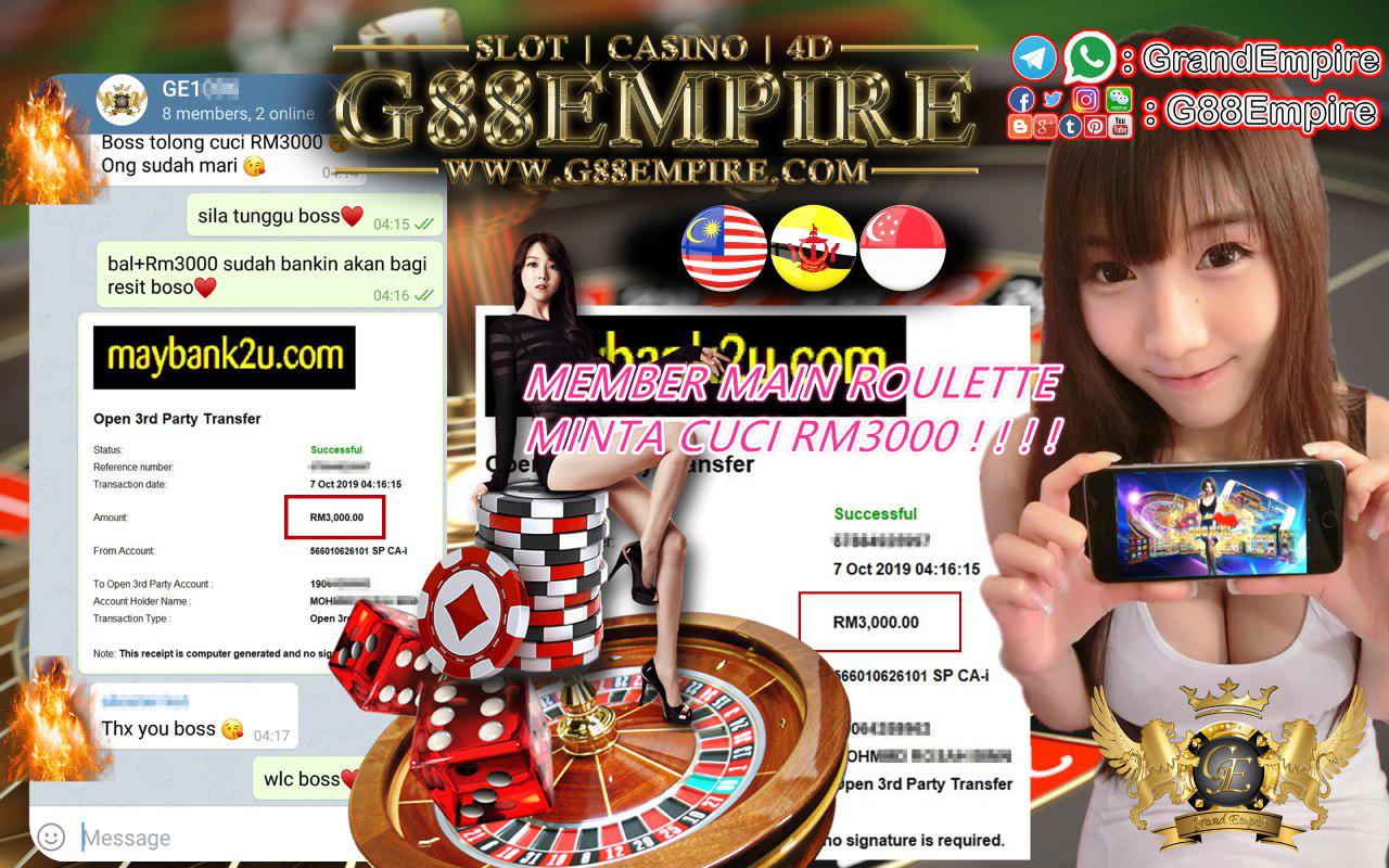 MEMBER MAIN LIVE CASINO ROULETTE CUCI RM3000 !!