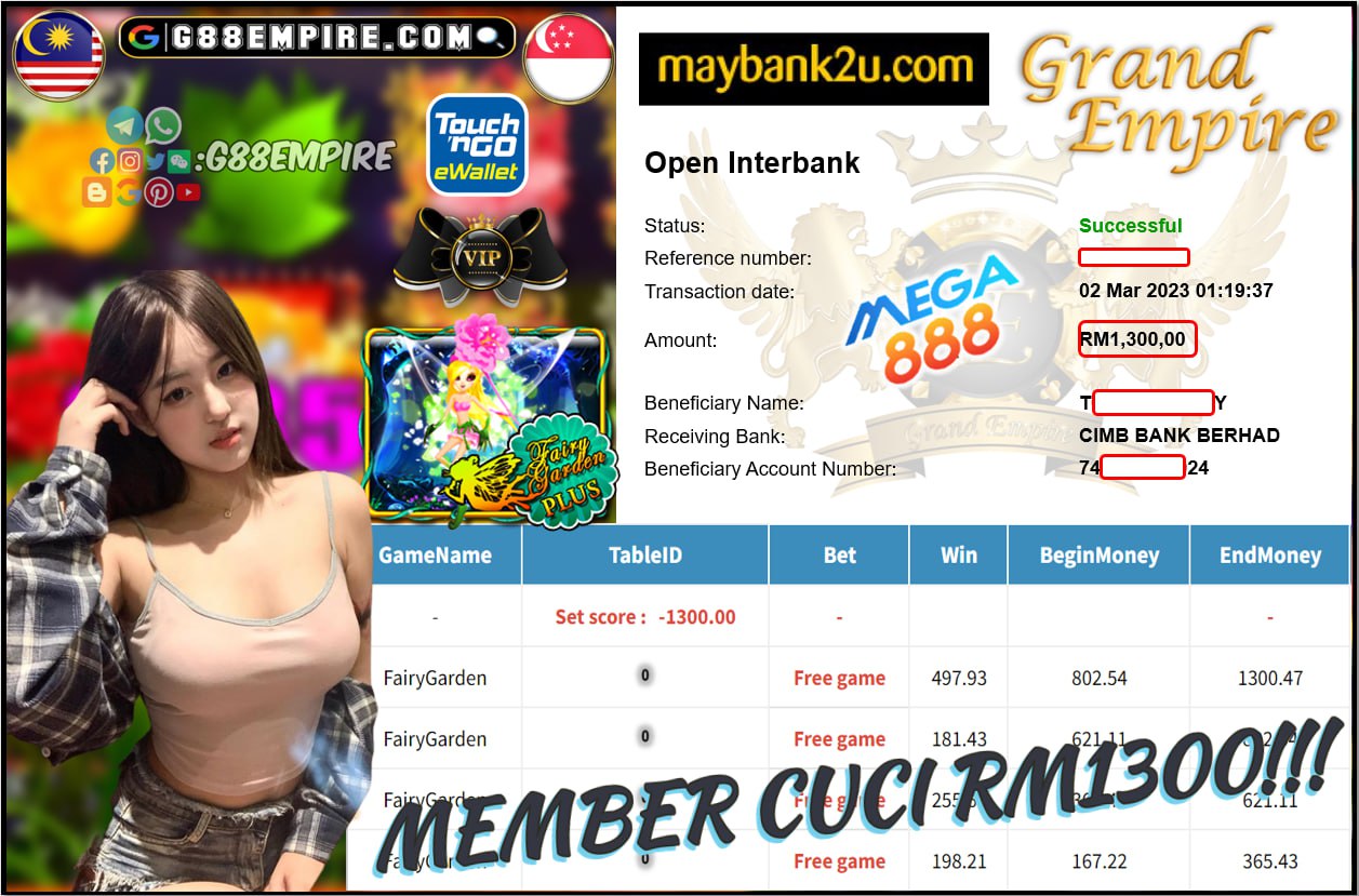 MEGA888 FAIRYGARDEN CUCI RM1,300!!!