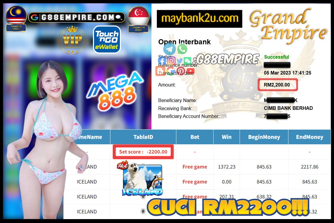 MEGA888 ICELAND CUCI RM2200!!!