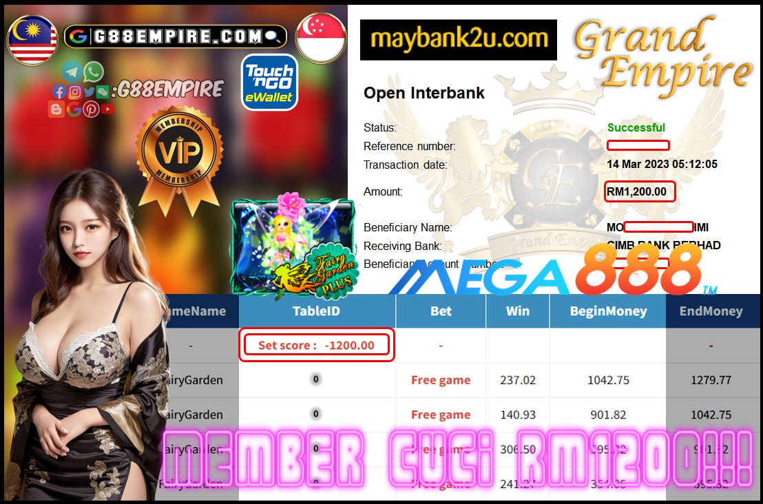 MEGA888 FAIRYGARDEN CUCI RM1200!!!