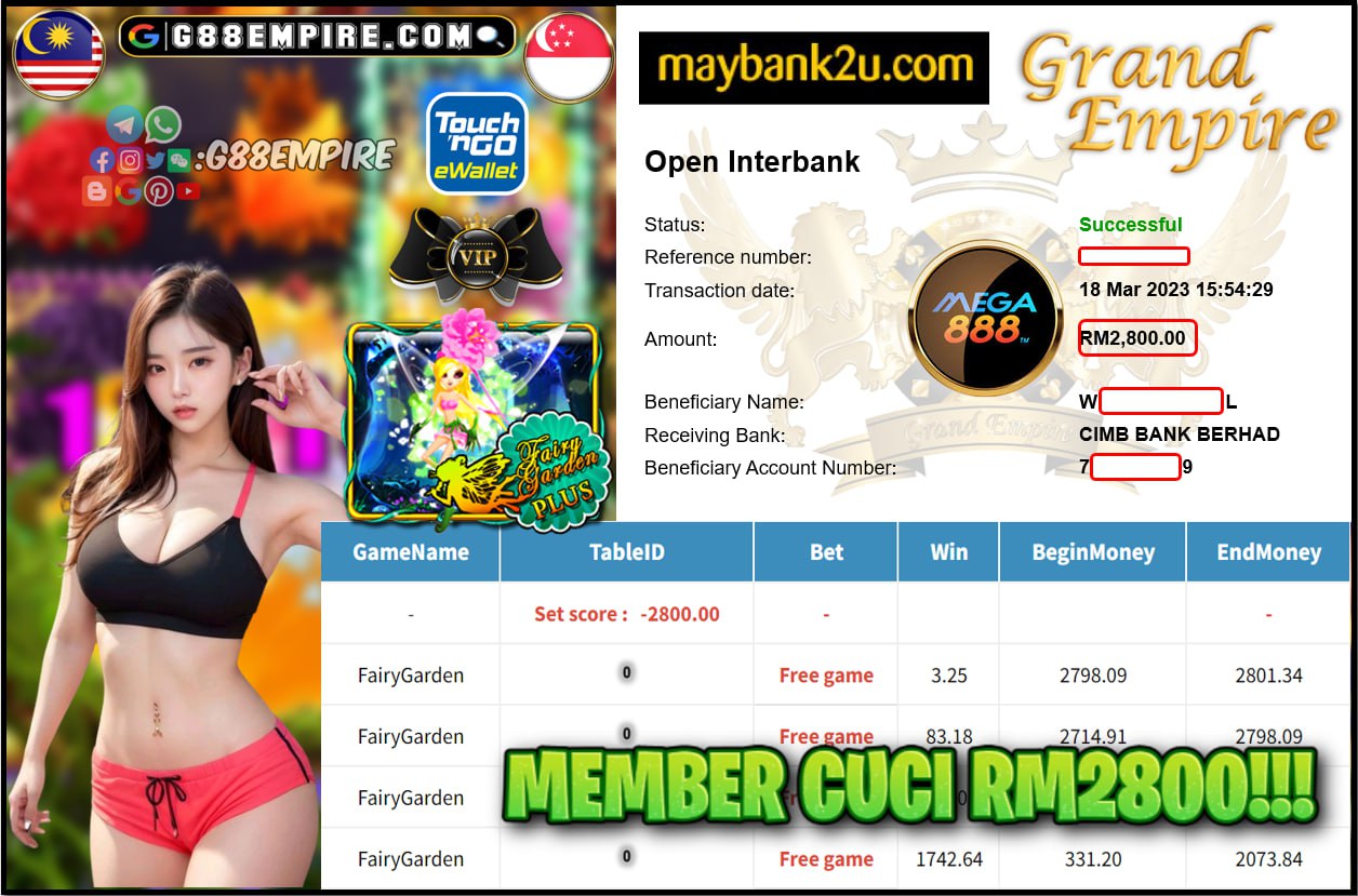 MEGA888 FAIRYGARDEN  CUCI RM2800!!!