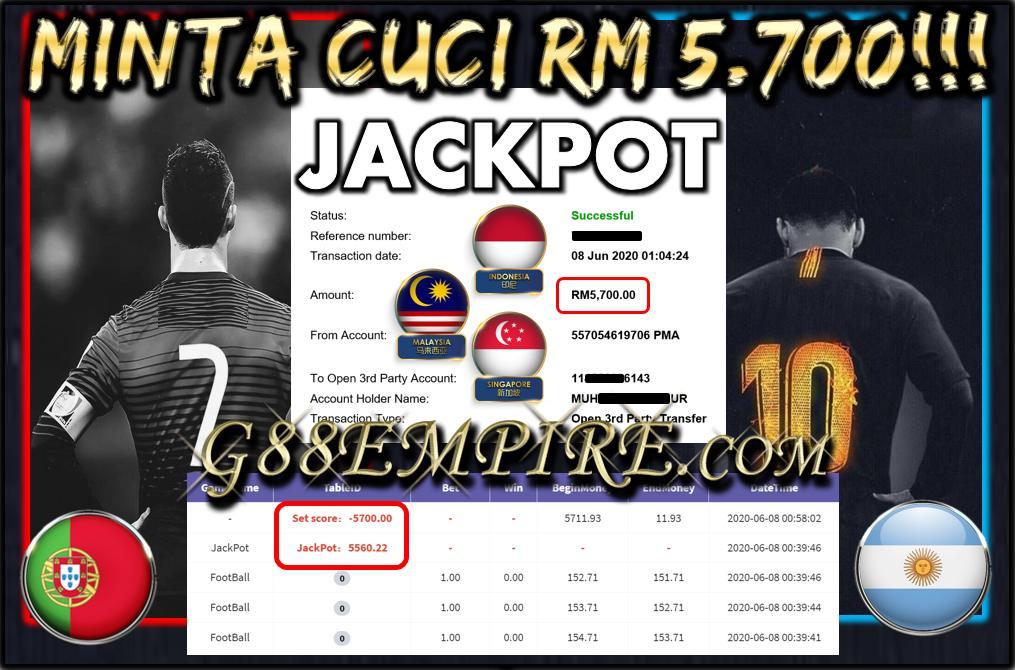 JACKPOT RM 5.560 MINTA CUCI RM 5.700!!!