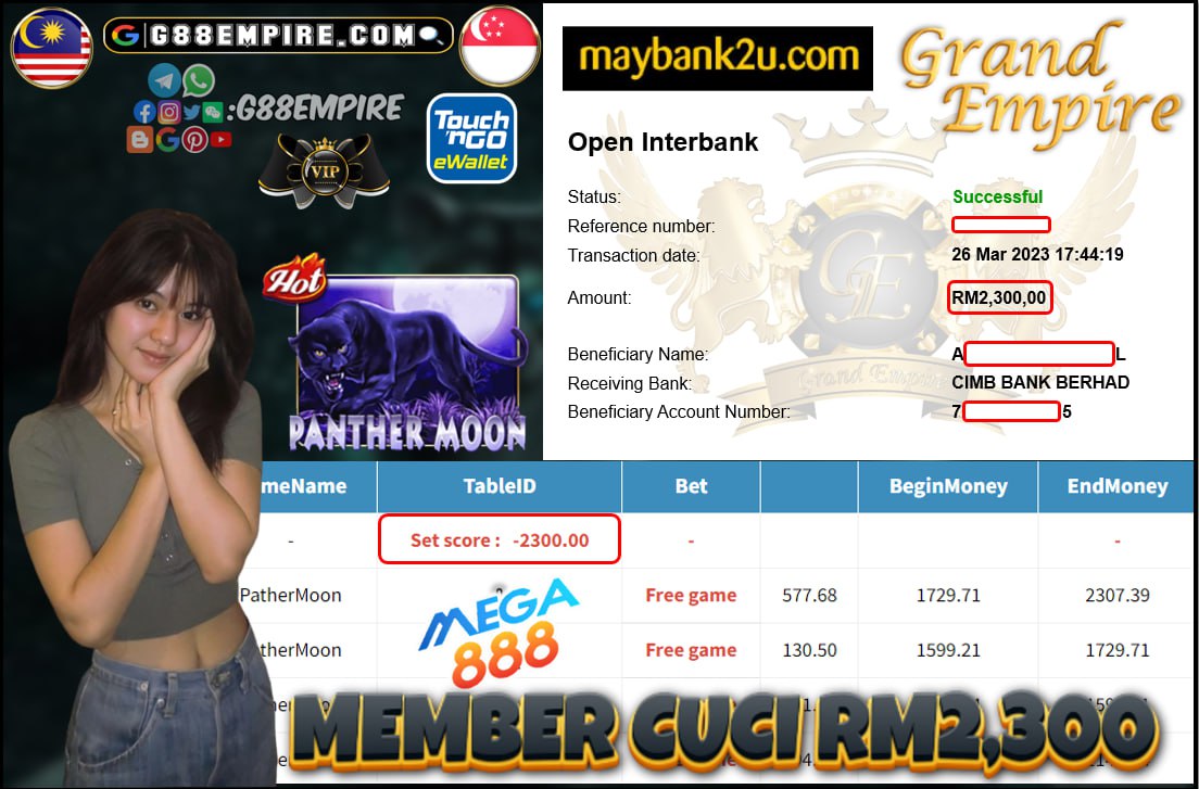 MEGA888 PANTHERMOON CUCI RM2.300