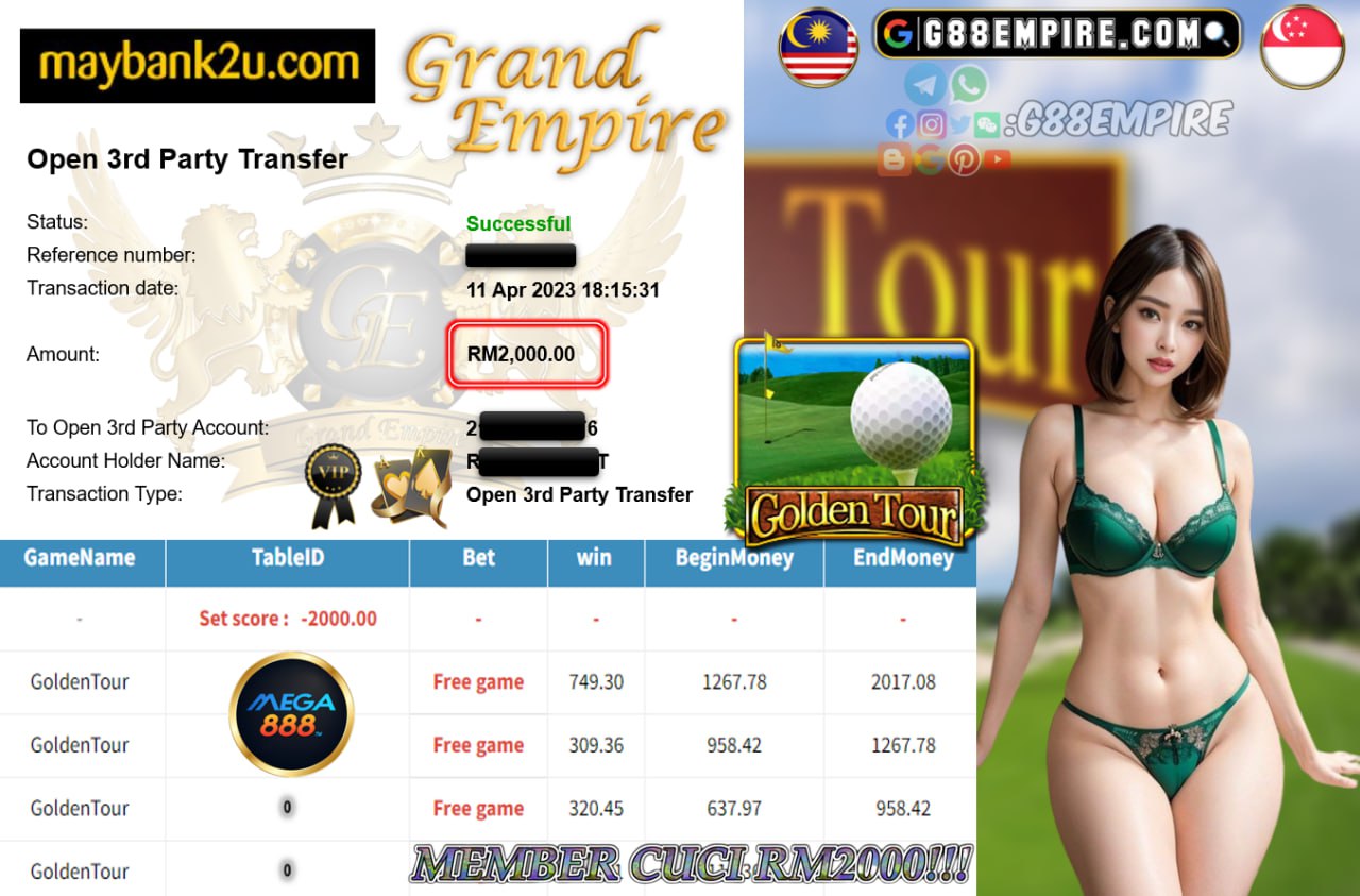 MEGA888 GOLDEN TOUR CUCI RM2000!!!