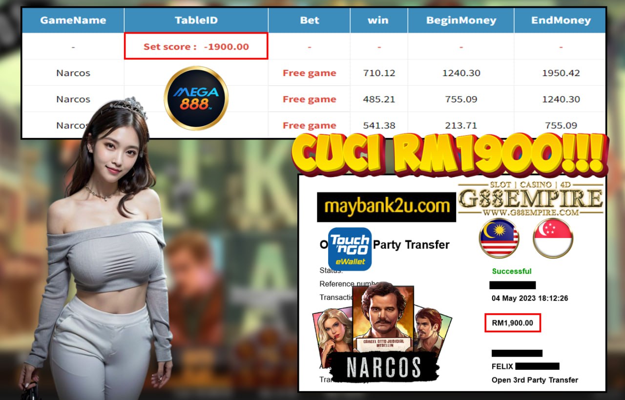 MEGA888 NARCOS CUCI RM1,900!!!