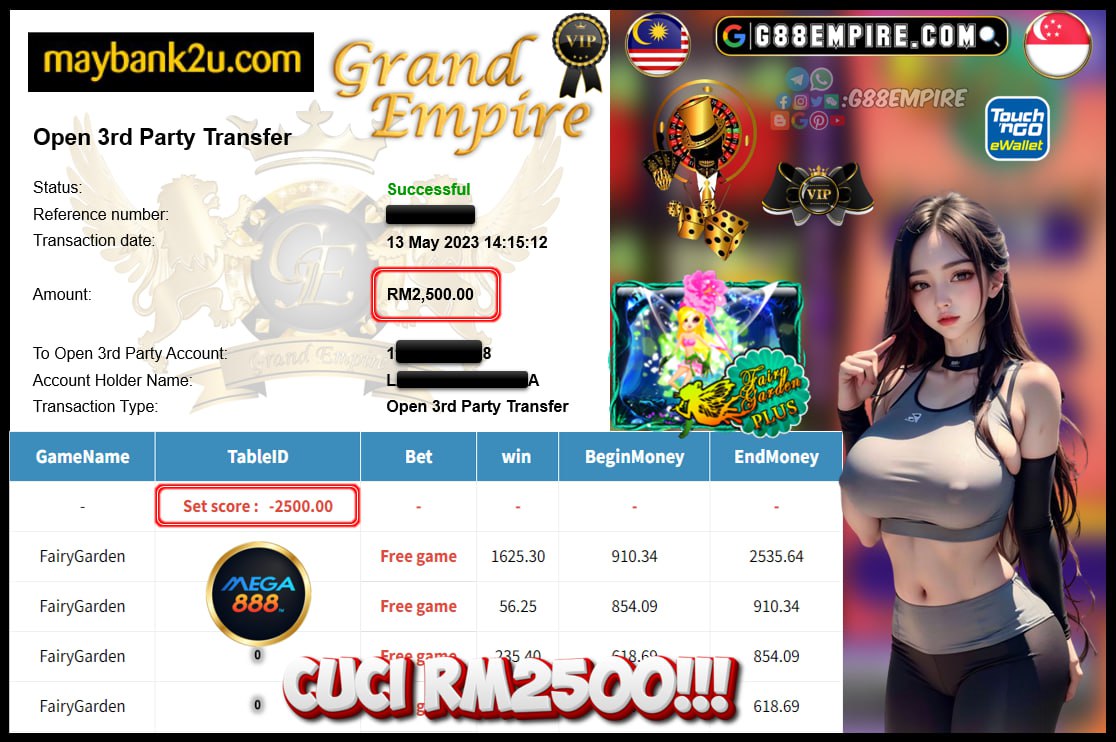 MEGA888 FAIRYGARDEN CUCI RM2500!!!