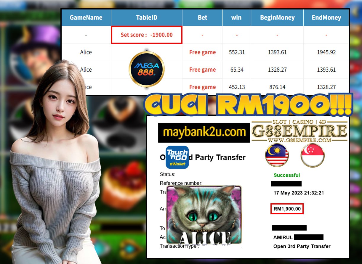 MEGA888 ALICE CUCI RM1,900