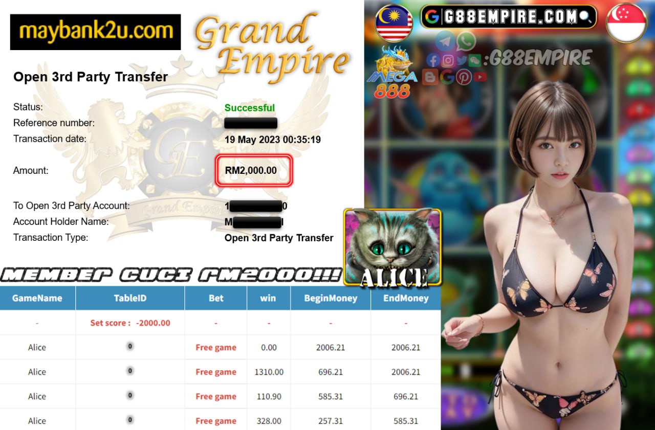 MEGA888 ALICE CUCI RM2000!!!