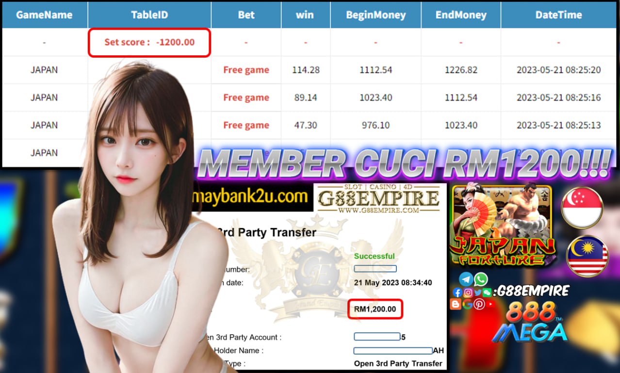 MEGA888 JAPAN CUCI RM1200!!!