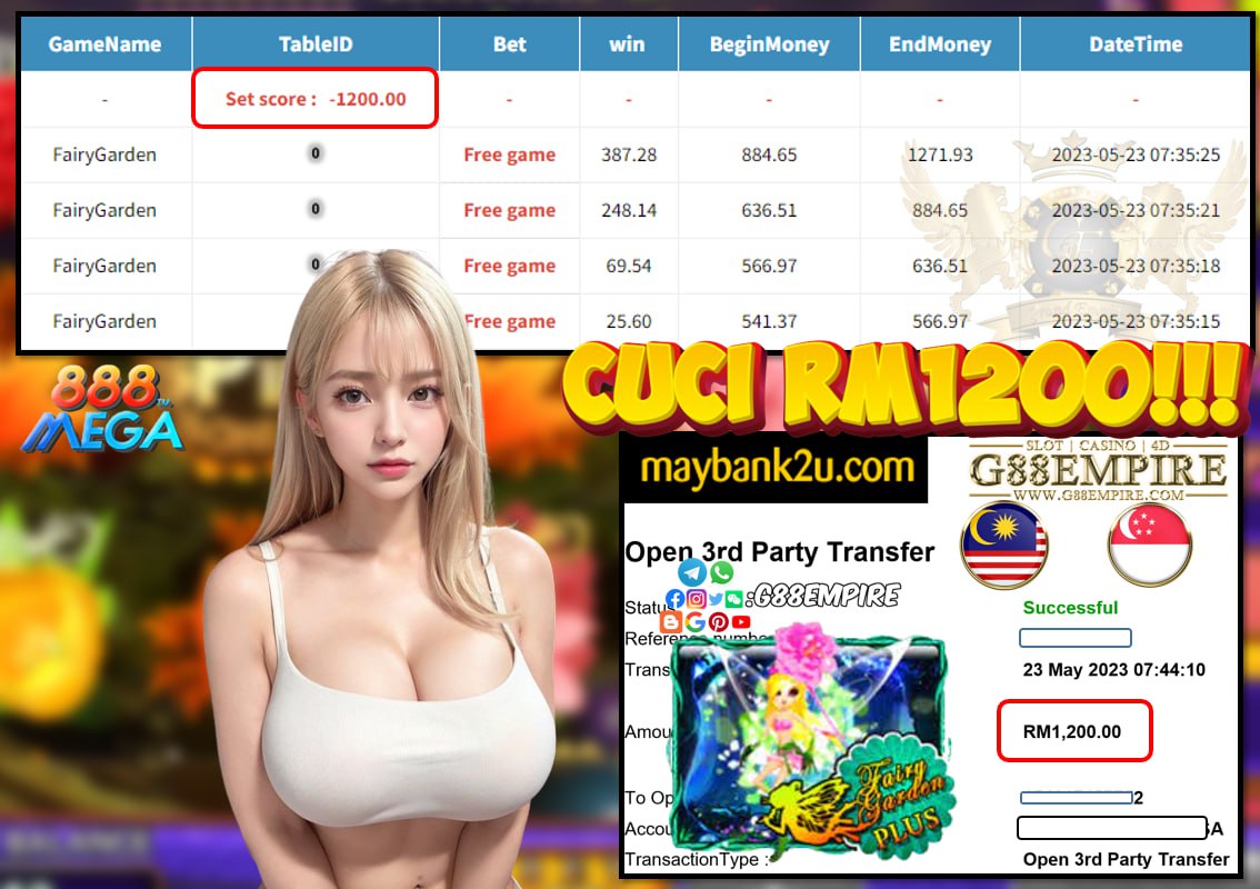 MEGA888 FAIRYGARDEN CUCI RM1200!!!