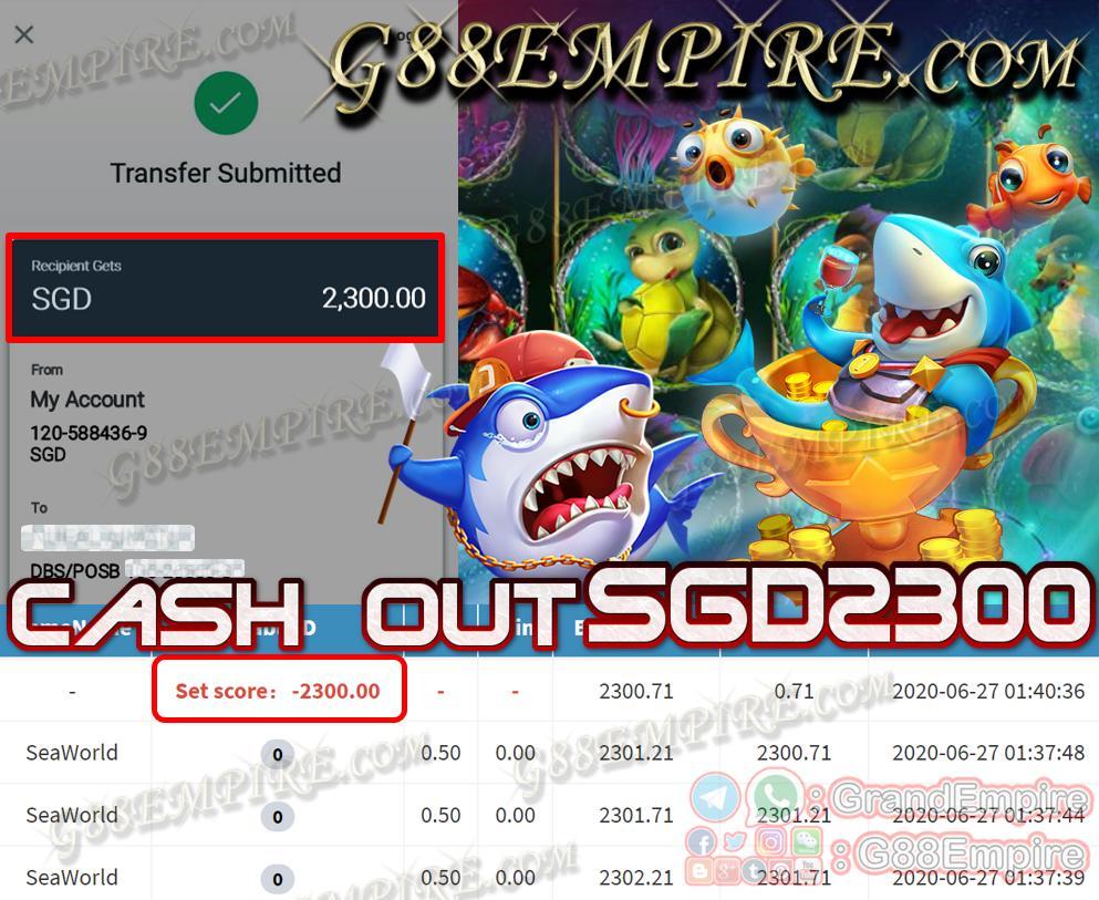 MEMBER MAIN SEAWORLD CASH OUT SGD2300!!!