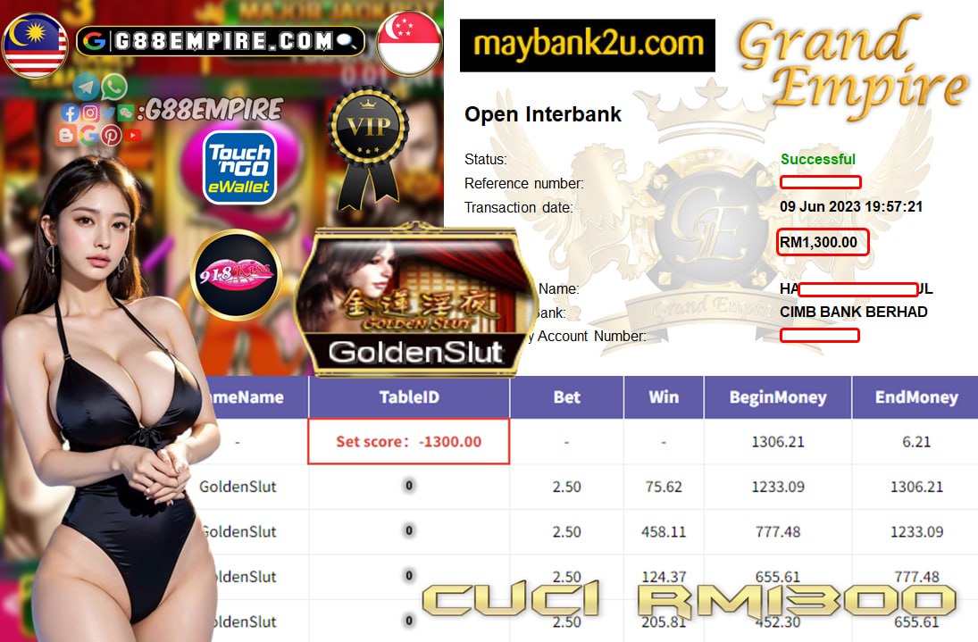 918KISS GOLDENSLUT CUCI RM1,300