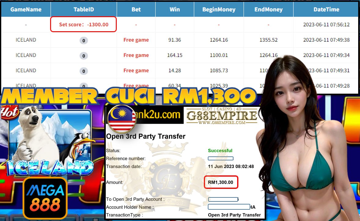 MEGA888 ICELAND CUCI RM1,300