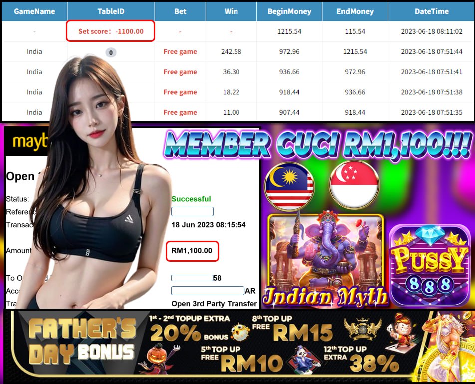 PUSSY888 INDIA MYTH CUCI RM1,100