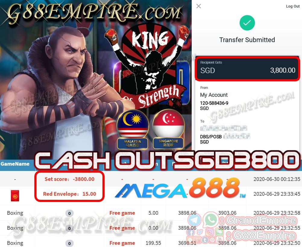 MEMBER MAIN BOXING CASH OUT SGD3800!!!