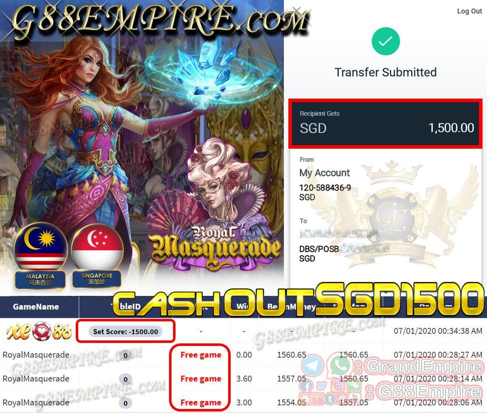 MEMBER MAIN ROYALMASQUERADE CASH OUT SGD1500!!!