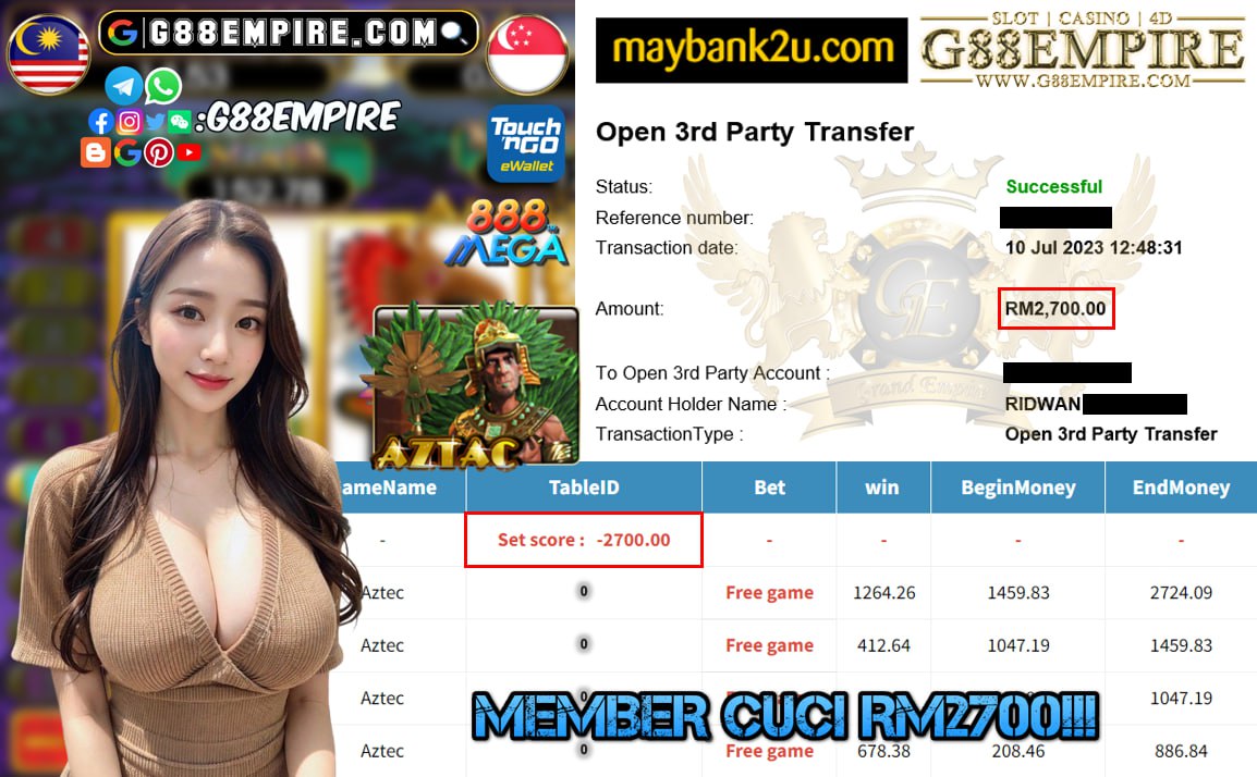 MEGA888 AZTEC CUCI RM2700!!!