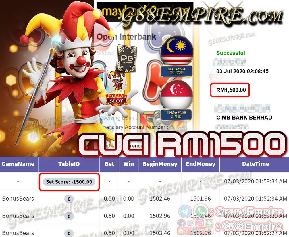 MEMBER MAIN BONUS BEARS CUCI RM1,500!!!