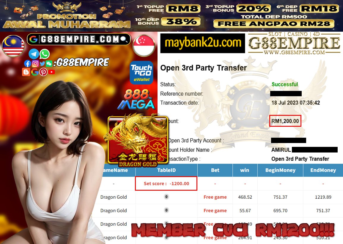 MEGA888 DRAGONGOLD CUCI RM12000!!!