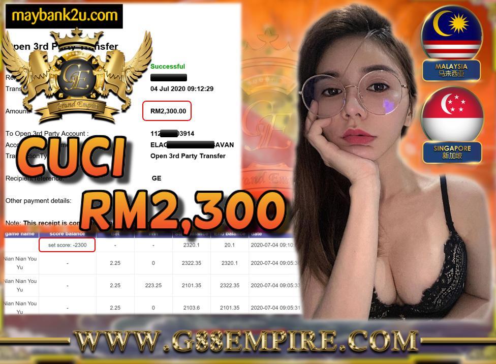 MEMBER MAIN NIANNIANYOUYU CUCI RM2,300!!!