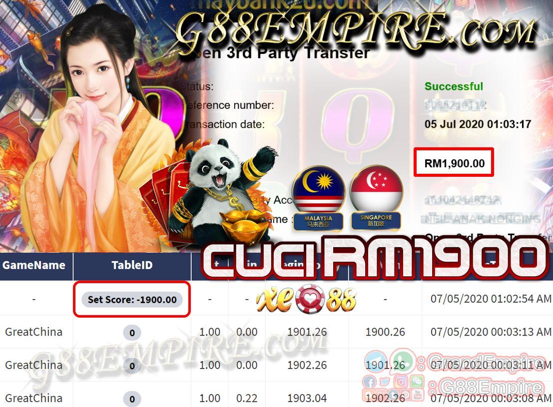 MEMBER MAIN GREATCHINA CUCI RM1900!!!