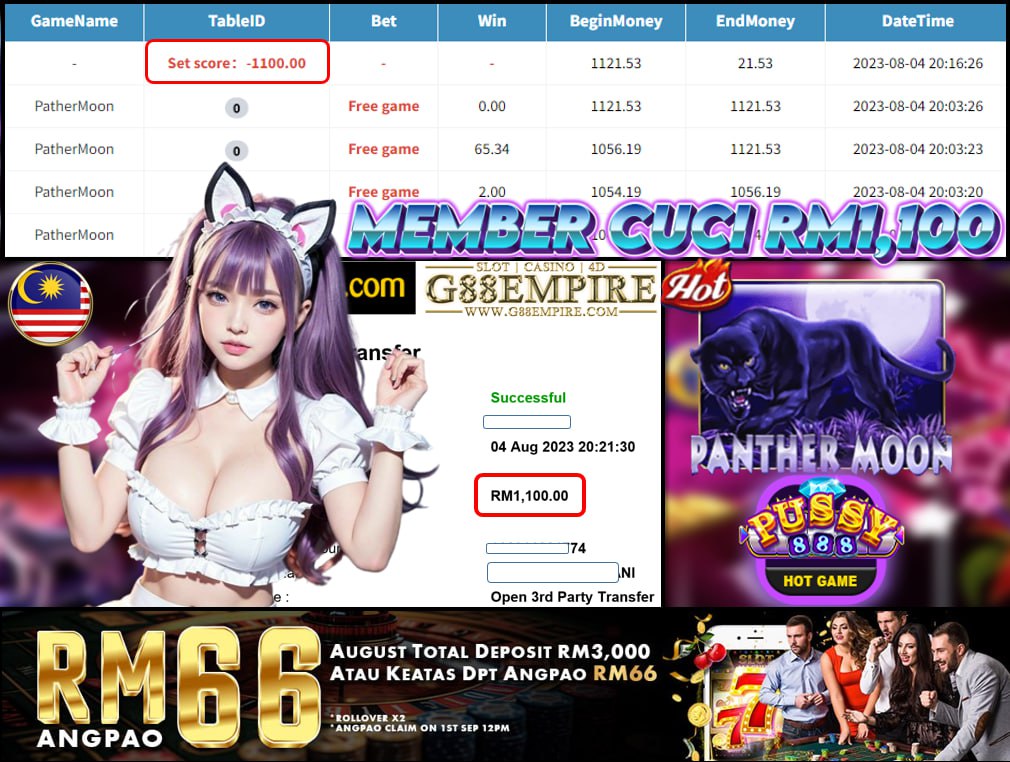 PUSSY888 PATHERMOON CUCI RM1,100