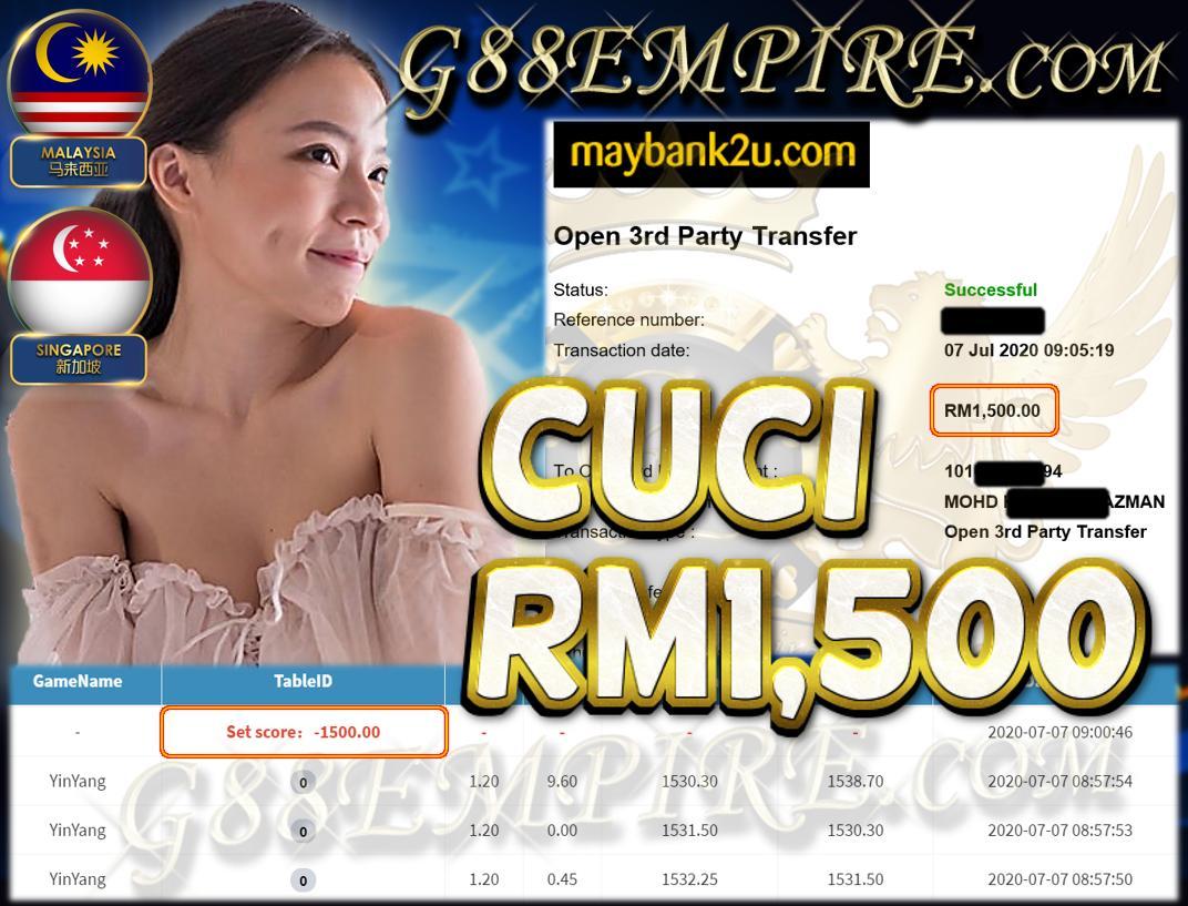 MEMBER MAIN YINYANG  CUCI RM1,500!!!