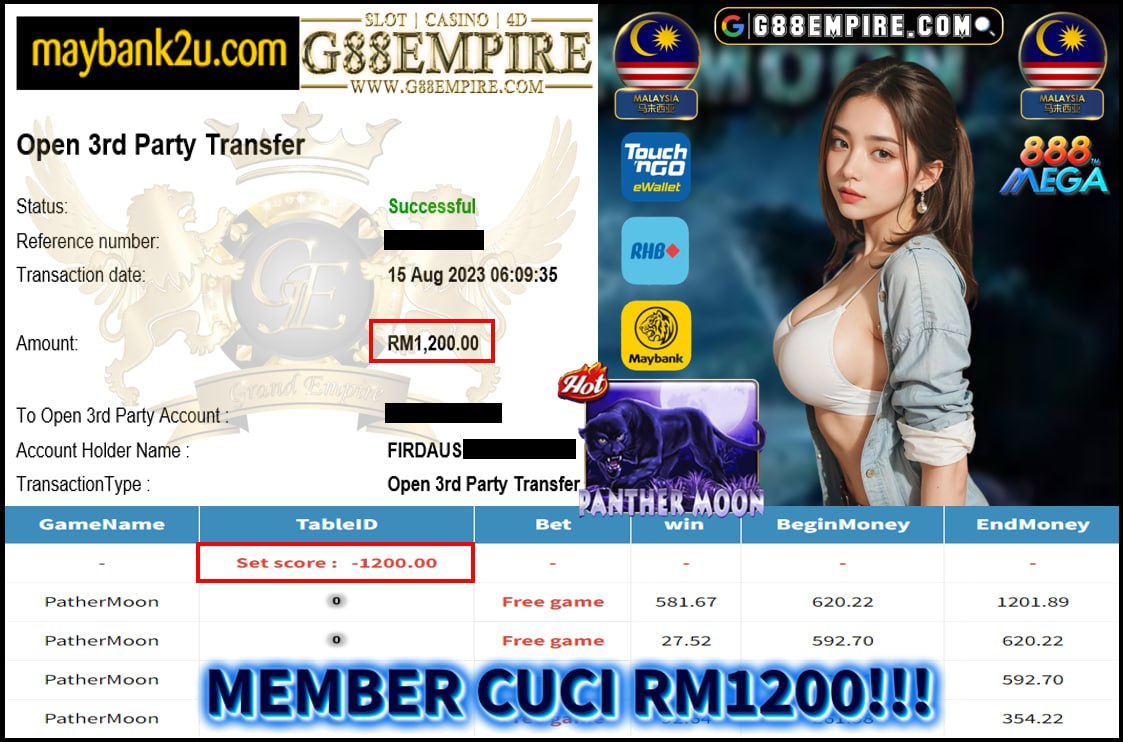 MEGA888 PANTHERMOON CUCI RM1200!!!