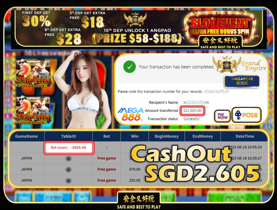 MEGA888 - JAPAN CASHOUT 2605!!