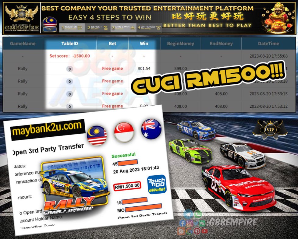 MEG888 RALLY CUCI RM1500