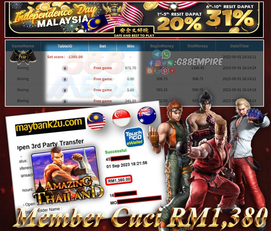 MEGA888 BOXING CUCI RM1,380!!