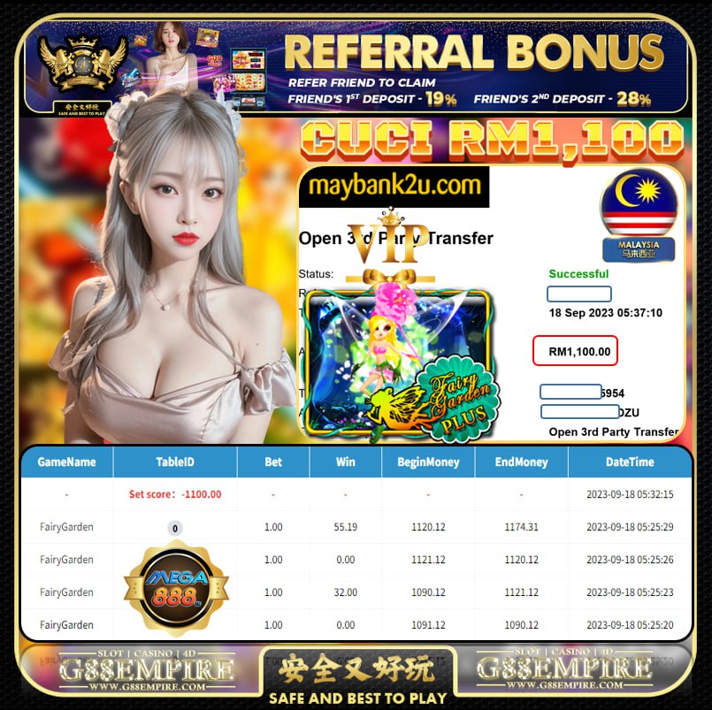 MEGA888 FAIRYGARDEN CUCI RM1,100!!!