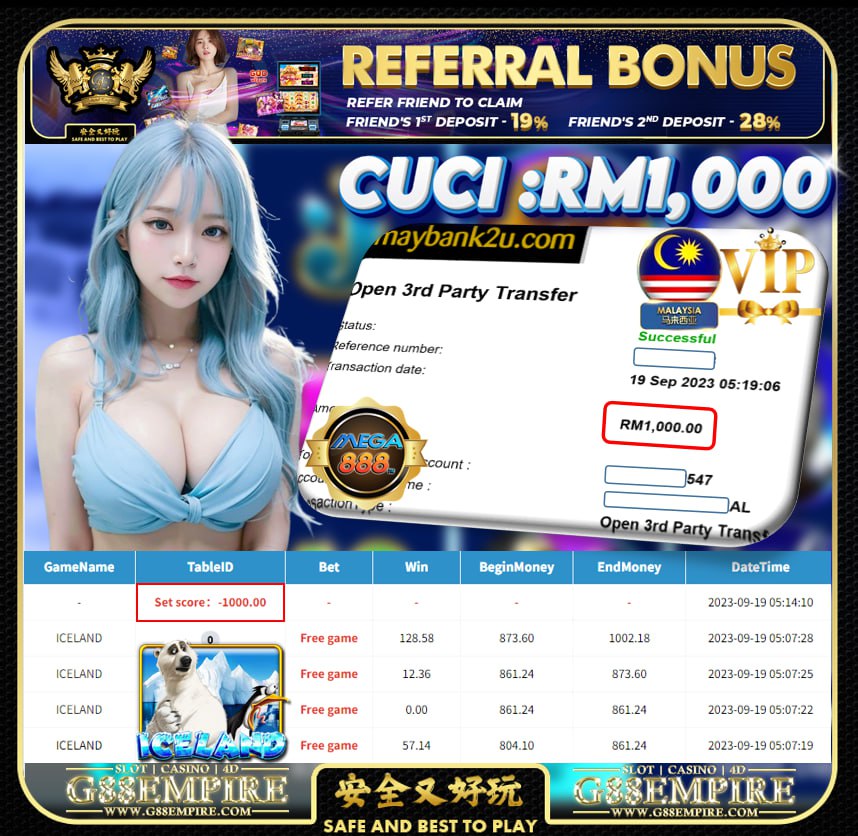 MEGA888 ICELAND CUCI RM1,000