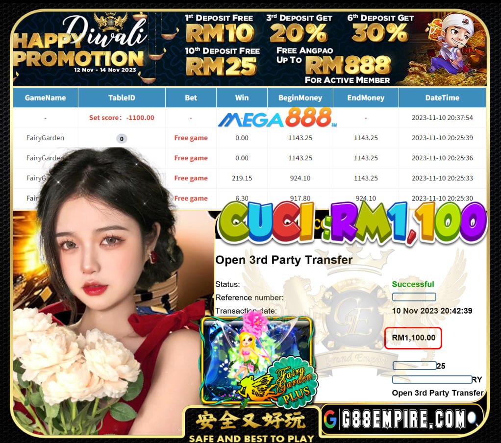 MEGA888 FAIRYGARDEN CUCI RM1,100!!!