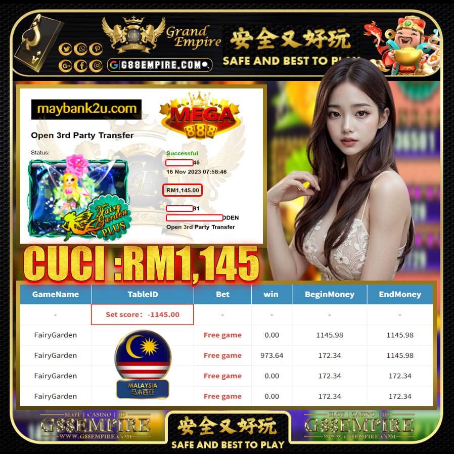 MEGA888 FAIRYGARDEN CUCI RM1,145!!!