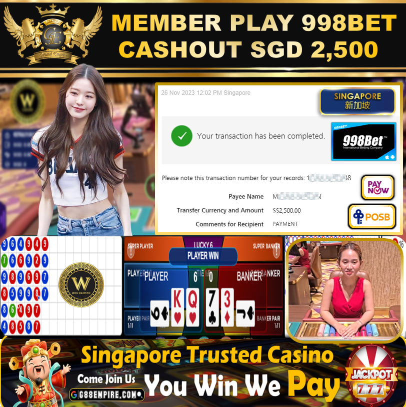 998BET - BACCARAT  CASHOUT 2500 !!!