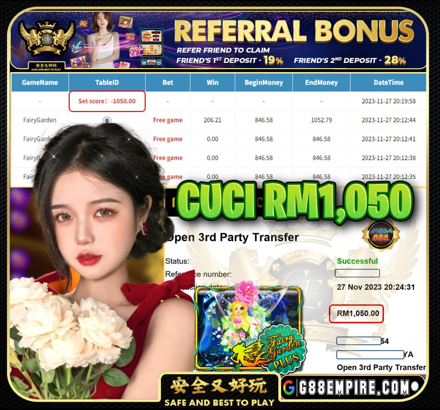 MEGA888 FAIRYGARDEN CUCI RM1,050!!!