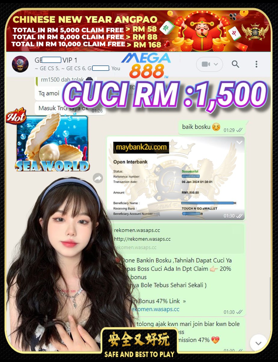 MEGA888 SEAWORLD CUCI RM1,500!!!