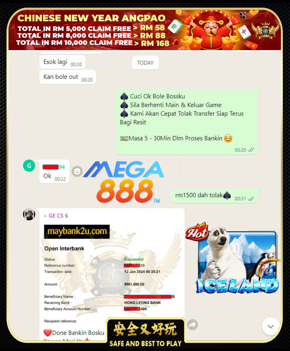 MEGA888 ICELAND CUCI RM1,500!!!