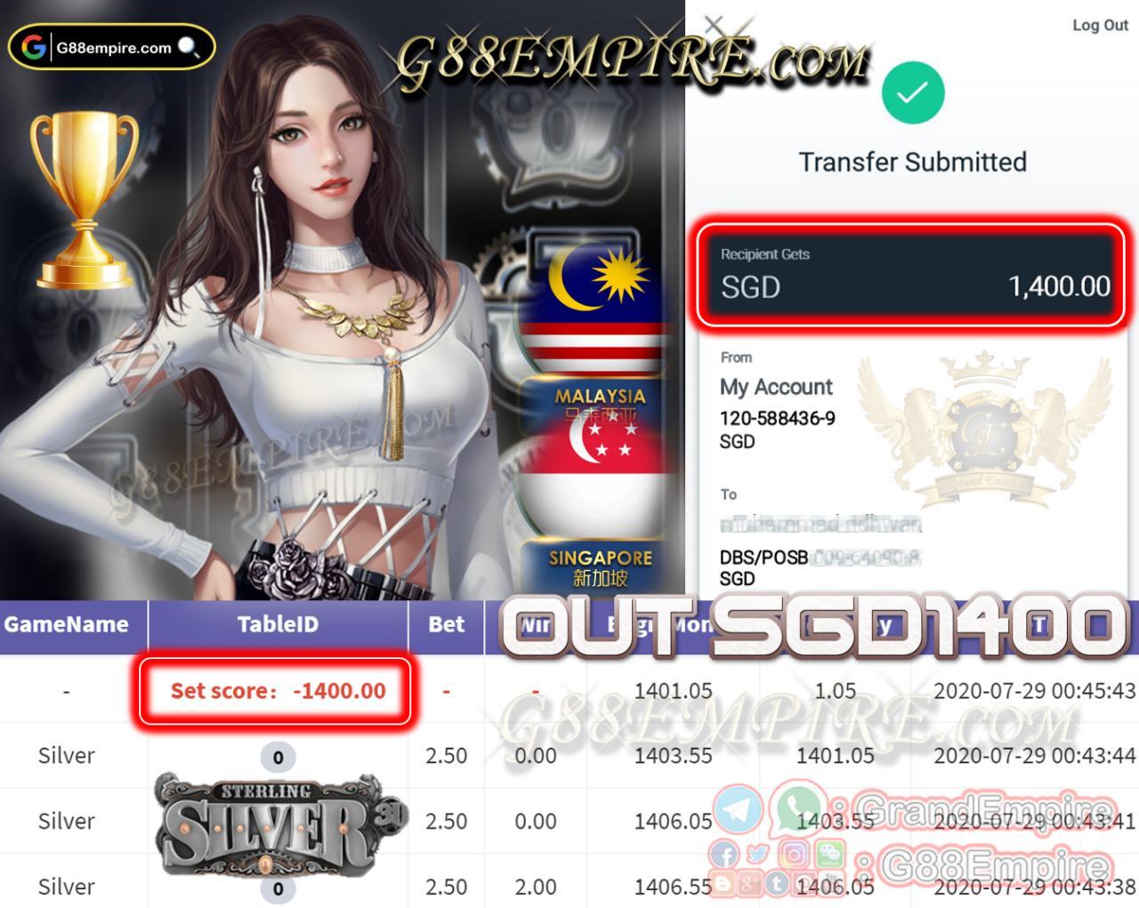 MEMBER MAIN SILVER OUT SGD1400!!!