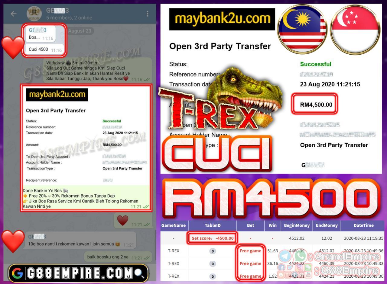 MEMBER MAIN T-REX CUCI RM4,500!!!