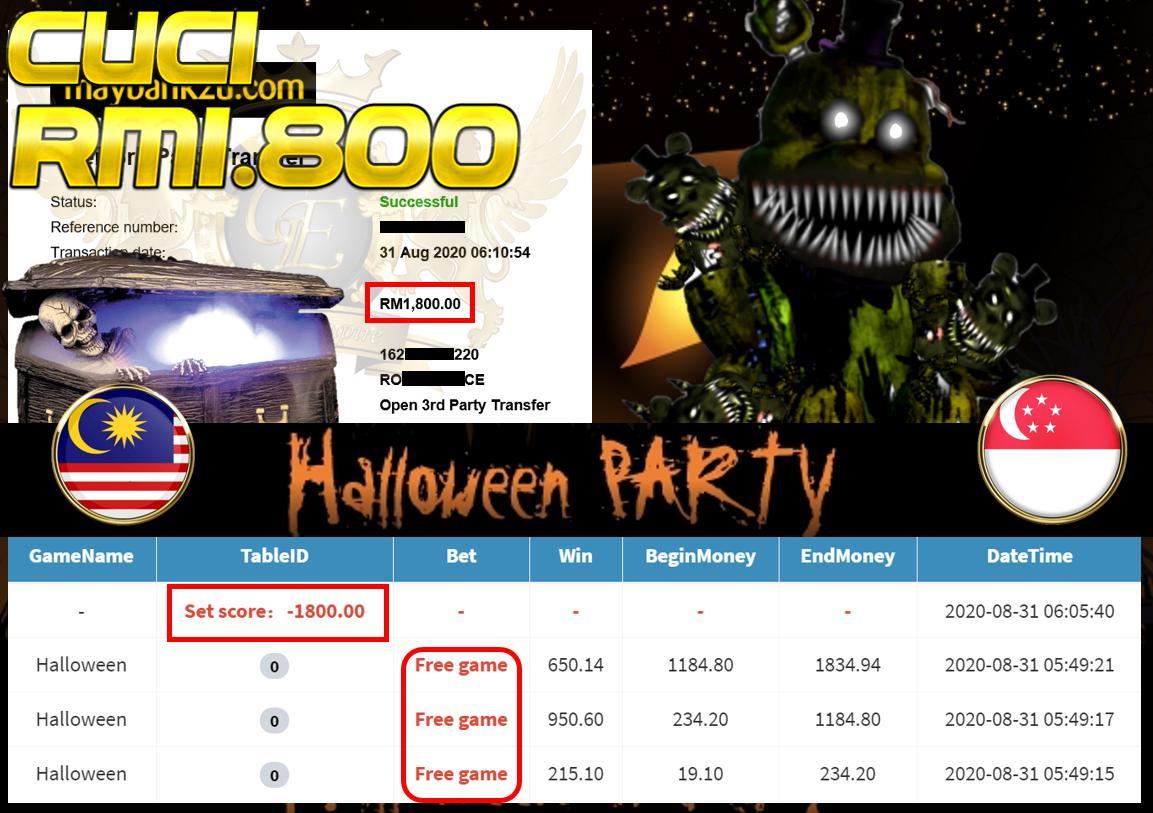 MEMBER MAIN HALLOWEEN CUCI RM 1.800!!!