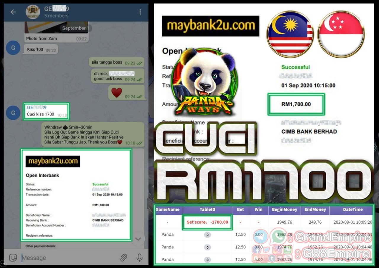 MEMBER MAIN PANDA CUCI RM1700!!!