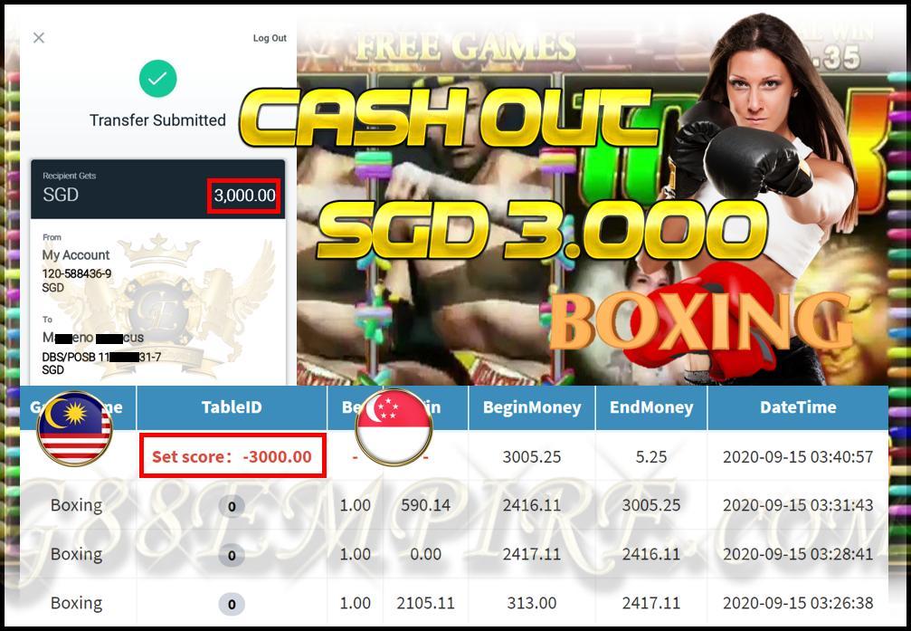 BOXING CASH OUT SGD 3.000!!!