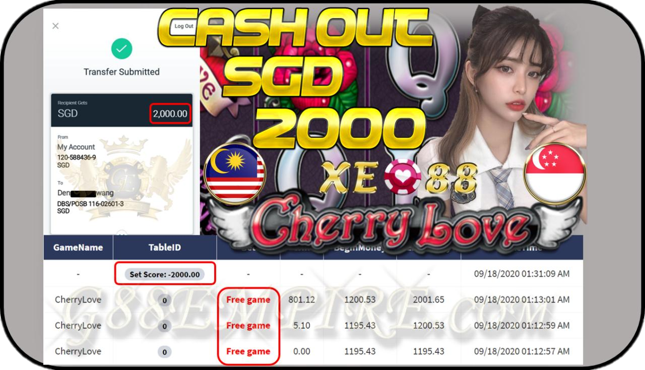 CHERRYLOVE CASH OUT SGD 2.000!!!