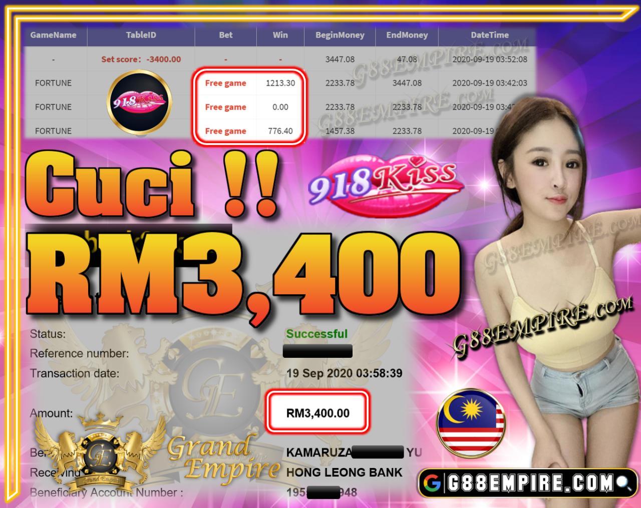 MMBR MAIN FORTUNE CUCI RM3,400 !!